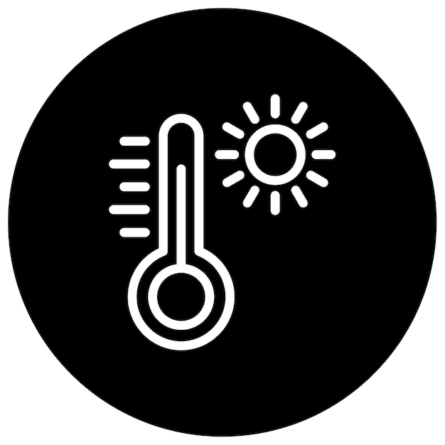 Ilustración del vector de temperatura