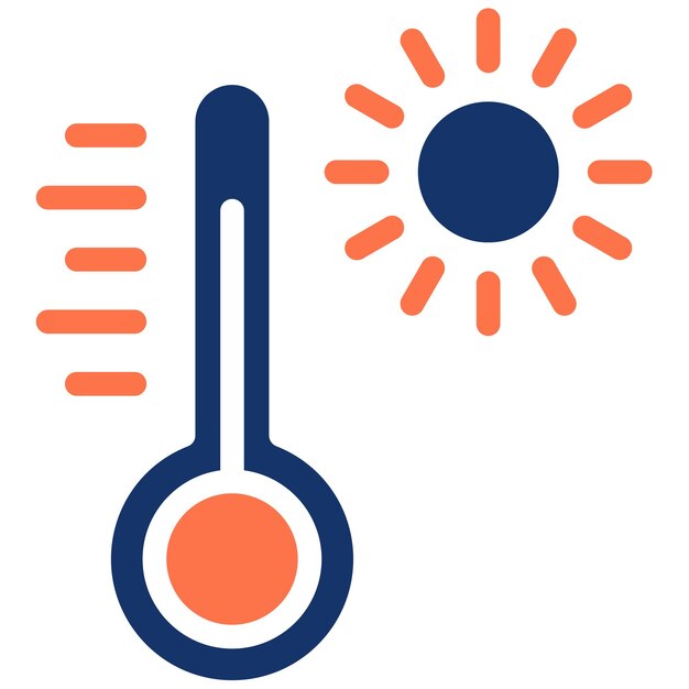 Ilustración del vector de temperatura