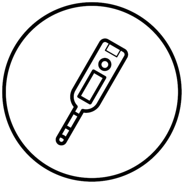 Ilustración del vector del termómetro febril