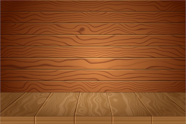 Vector ilustración de vector de textura de madera natural de pared de escritorio de madera realista de fondo de mesa de madera