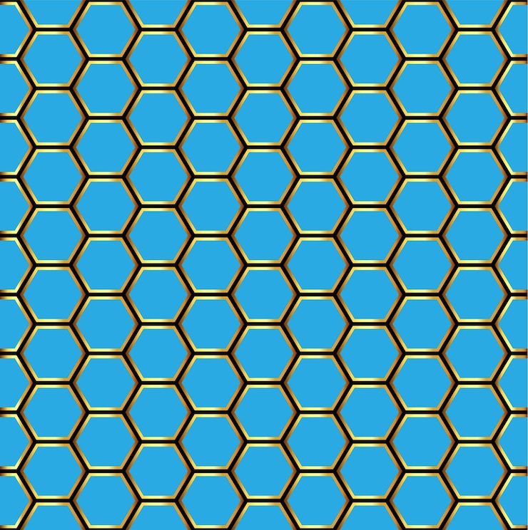 Vector ilustración de vector de textura de panal de hexágono de patrones sin fisuras