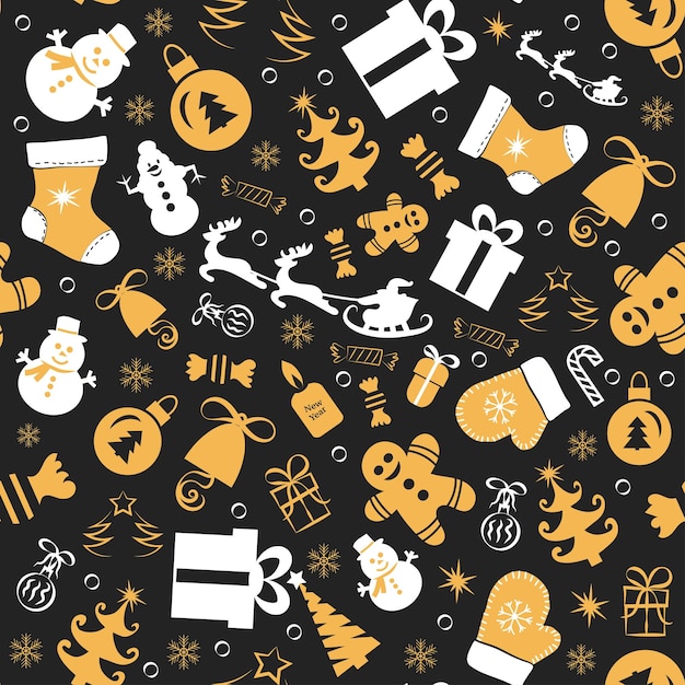 Ilustración de Vector de textura de patrón de Navidad perfecta