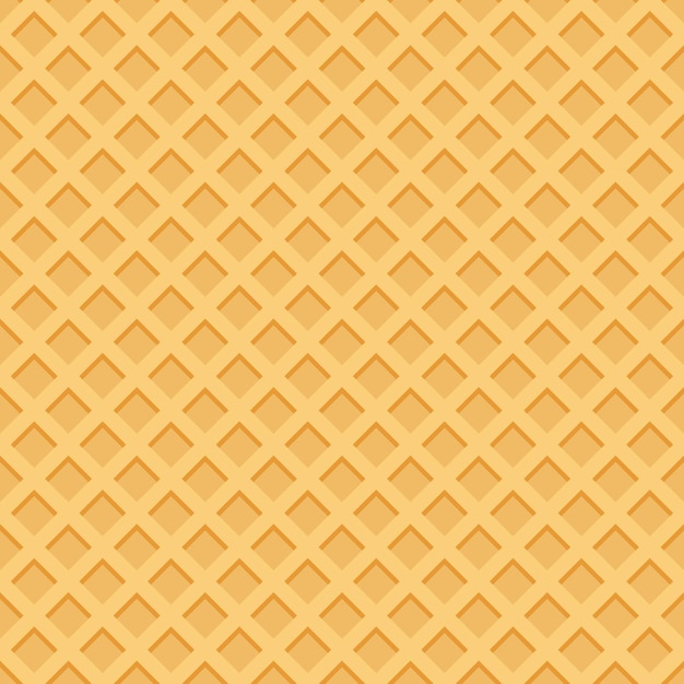 Ilustración de vector de textura de wafle de patrón de helado.