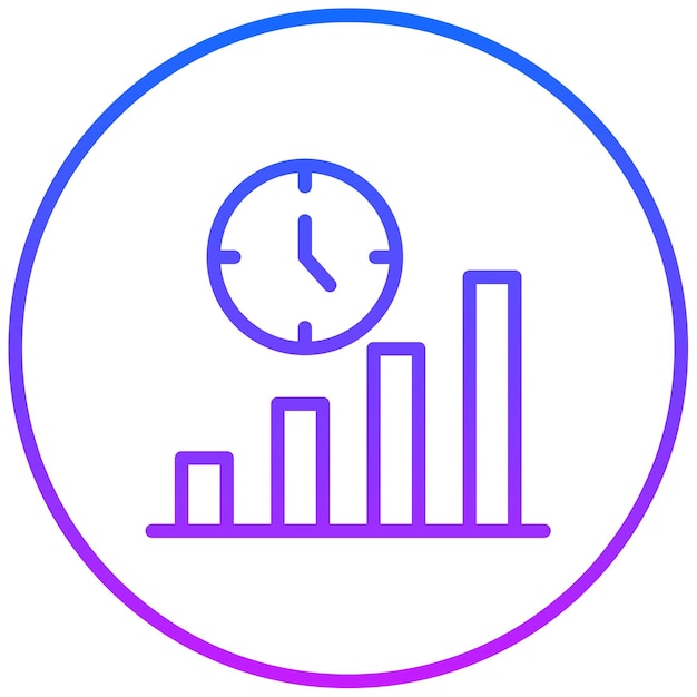 Ilustración del vector de tiempo de la inversión