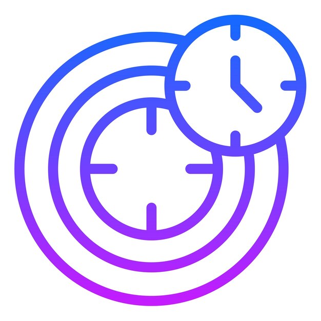 Ilustración del vector de tiempo objetivo