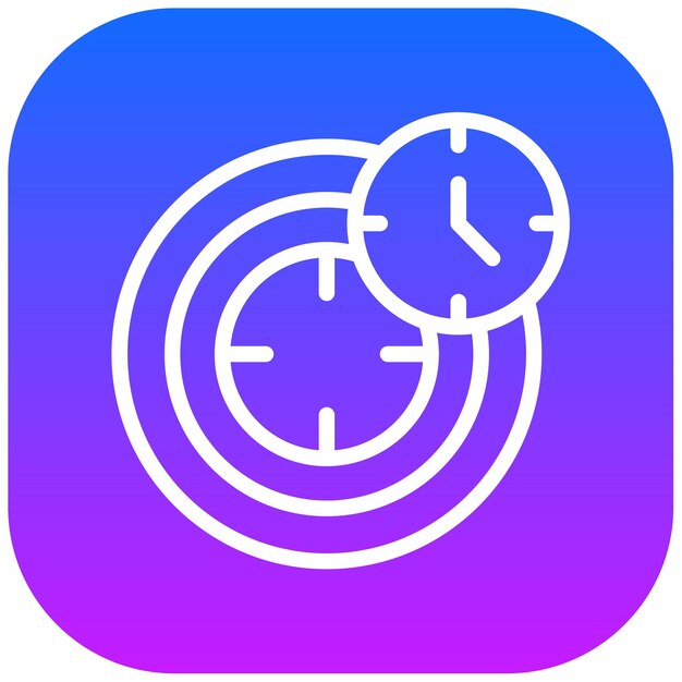 Ilustración del vector de tiempo objetivo