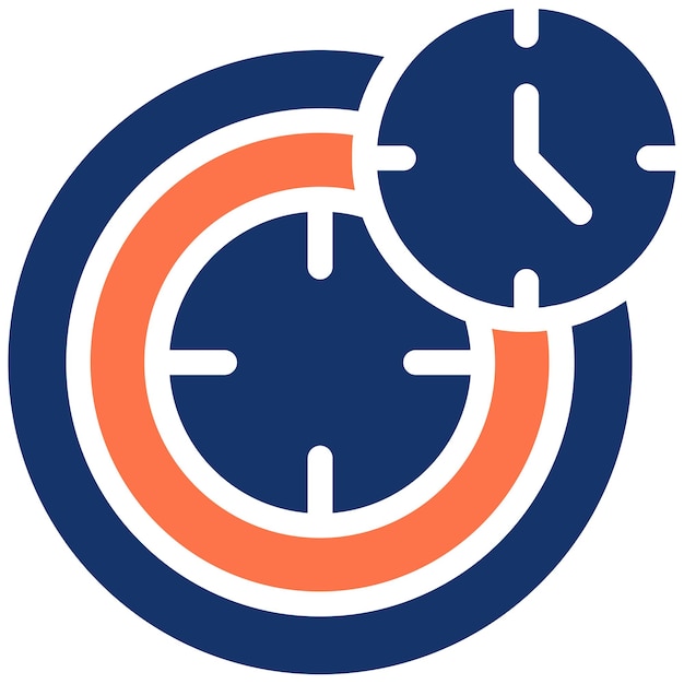 Ilustración del vector de tiempo objetivo