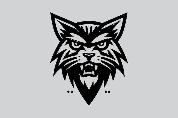 Ilustración de Vector de tigre blanco y negro