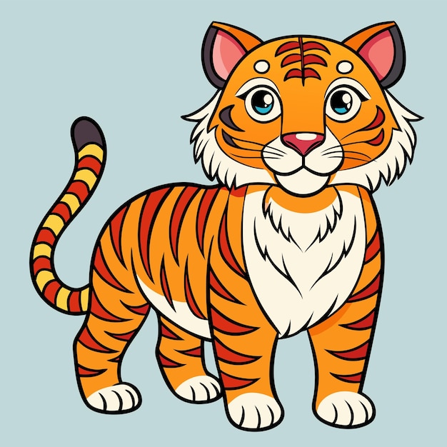 Ilustración del vector del tigre