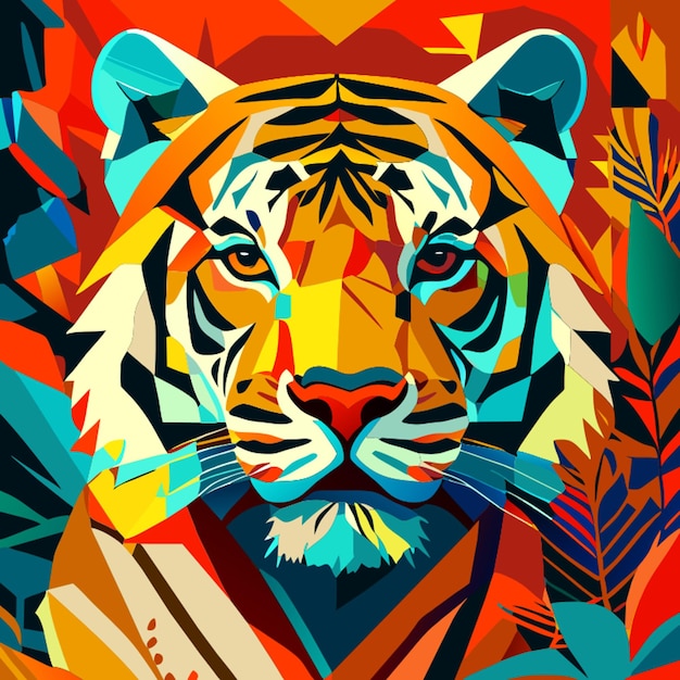 Ilustración del vector del tigre