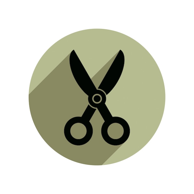 Ilustración de vector de tijeras simples, herramienta de trabajo a medida. Icono de instrumento afilado, se puede utilizar en publicidad y diseño web.