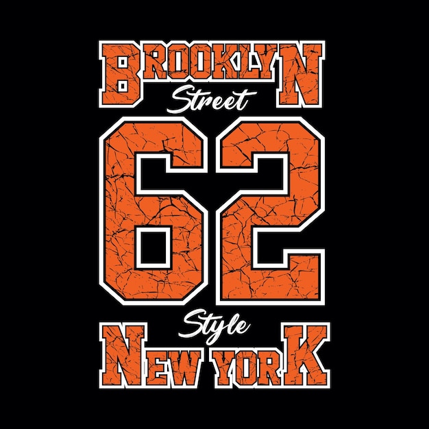 Ilustración de vector de tipografía de brooklyn nueva york para vector premium de camiseta impresa