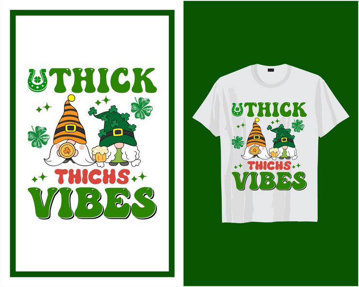 Ilustración de vector de tipografía de diseño de camiseta de día de San Patricio vibes gruesas