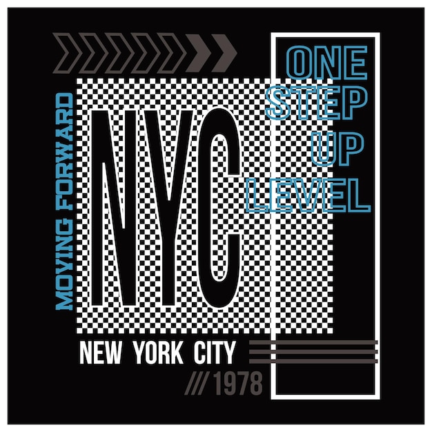 Ilustración de vector de tipografía de diseño de Nueva York