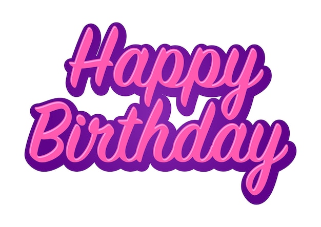 Ilustración de vector de tipografía de feliz cumpleaños