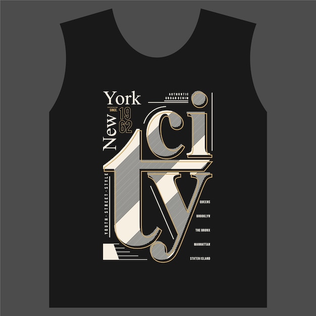 Ilustración de vector de tipografía gráfica de la ciudad de nueva york buena para camisetas estampadas y otros usos