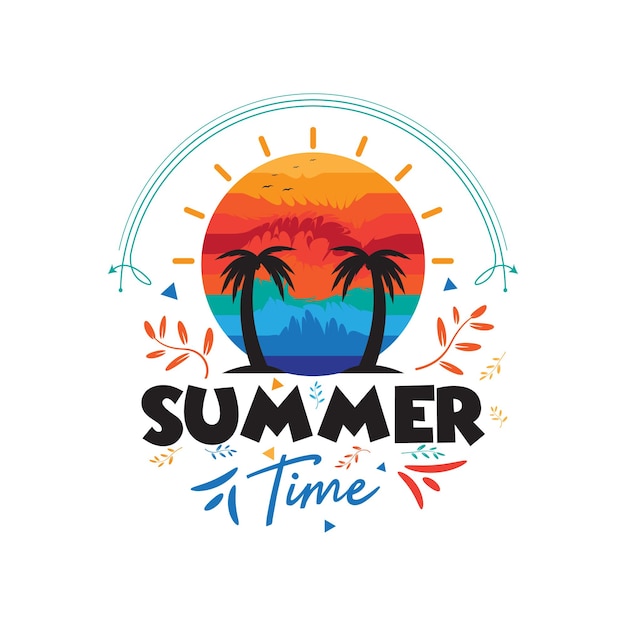 Ilustración de Vector de tipografía de horario de verano