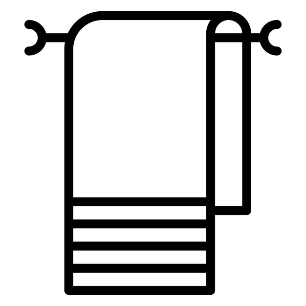 Ilustración del vector de la toalla de baño