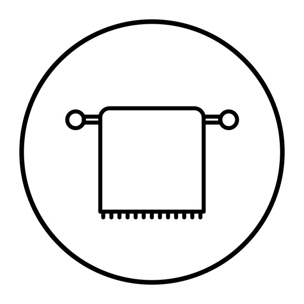 Ilustración del vector de la toalla de baño