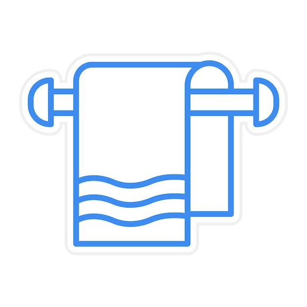 Ilustración del vector de la toalla de baño