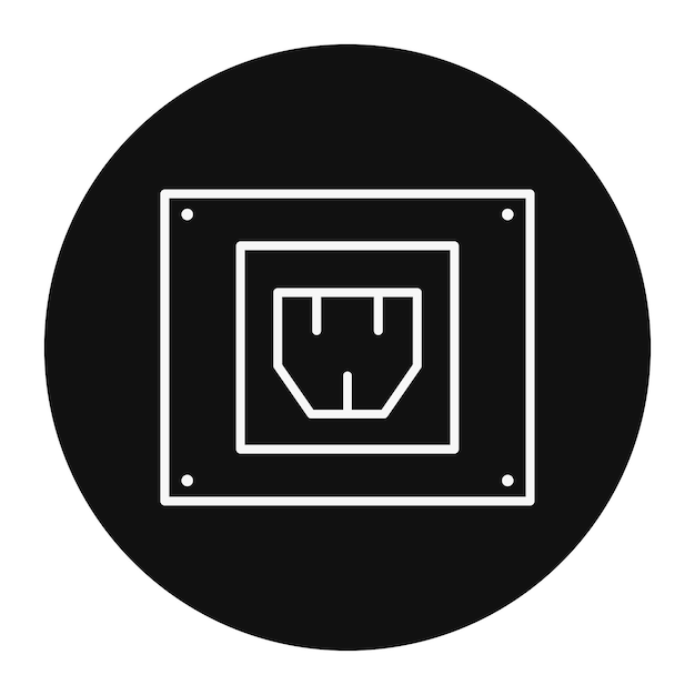 Ilustración del vector de la toma de teléfono