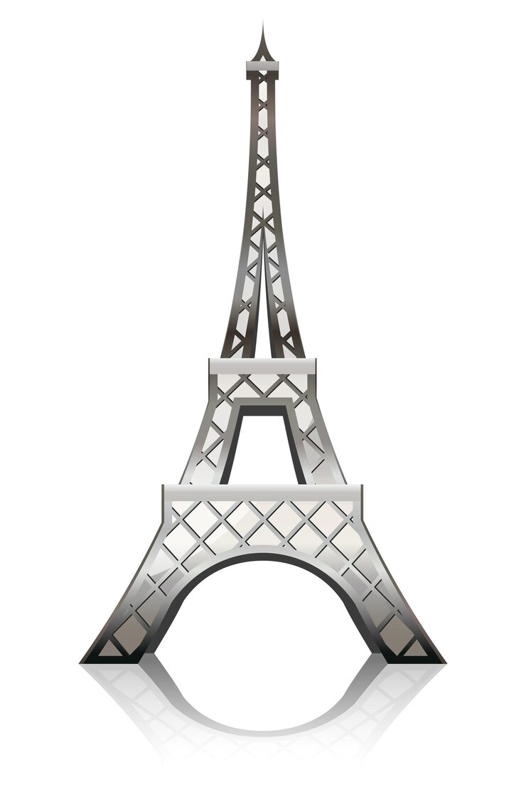 Vector ilustración de vector de la torre eiffel