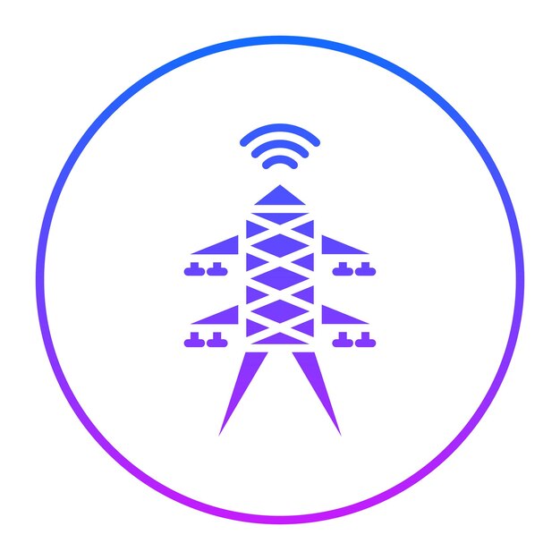 Ilustración del vector de la torre de señal