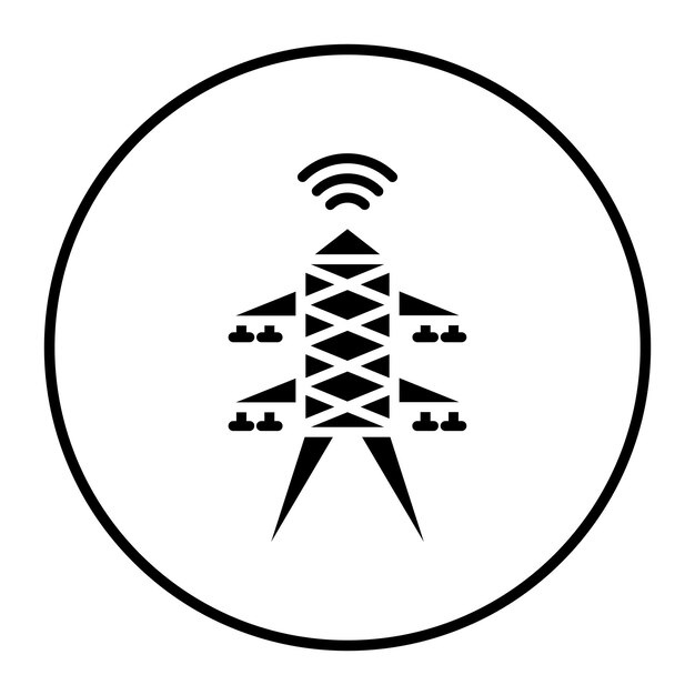 Ilustración del vector de la torre de señal