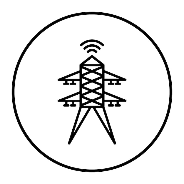 Ilustración del vector de la torre de señal