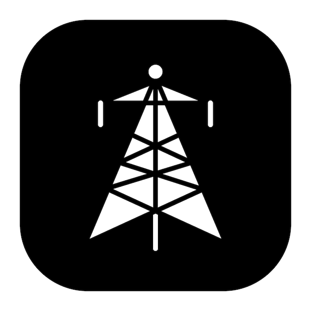 Ilustración del vector de la torre de transmisión
