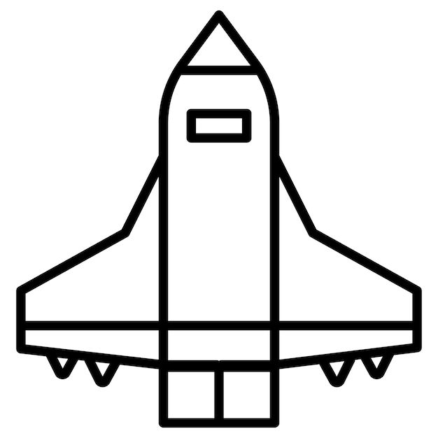 Ilustración del vector del transbordador espacial
