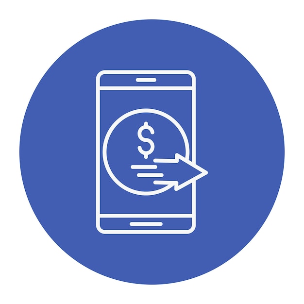 Ilustración del vector de transferencia de dinero