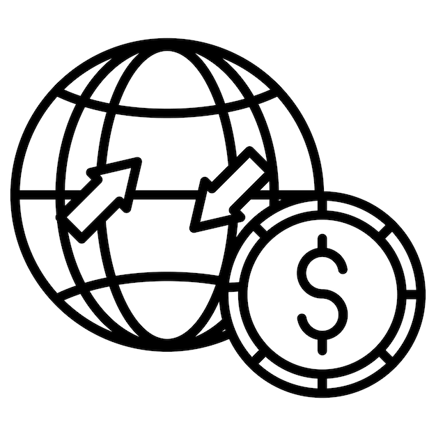 Ilustración del vector de transferencia de efectivo global