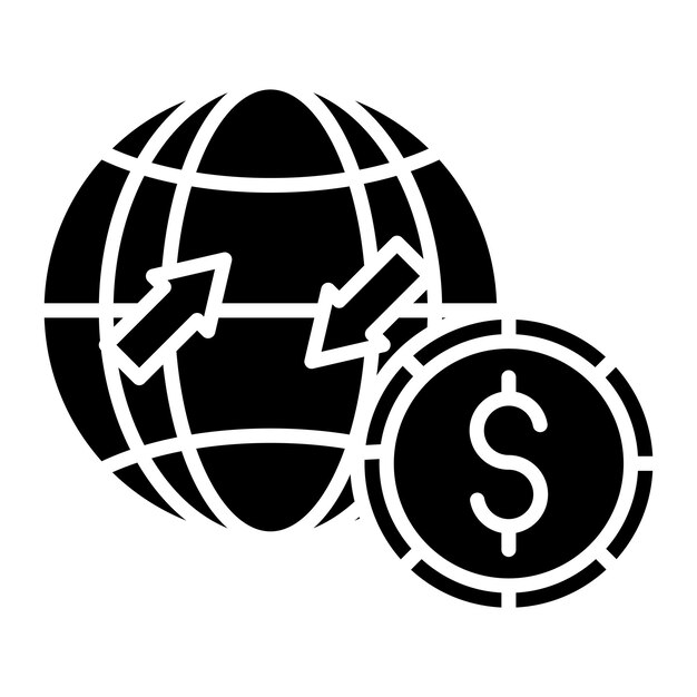 Ilustración del vector de transferencia de efectivo global