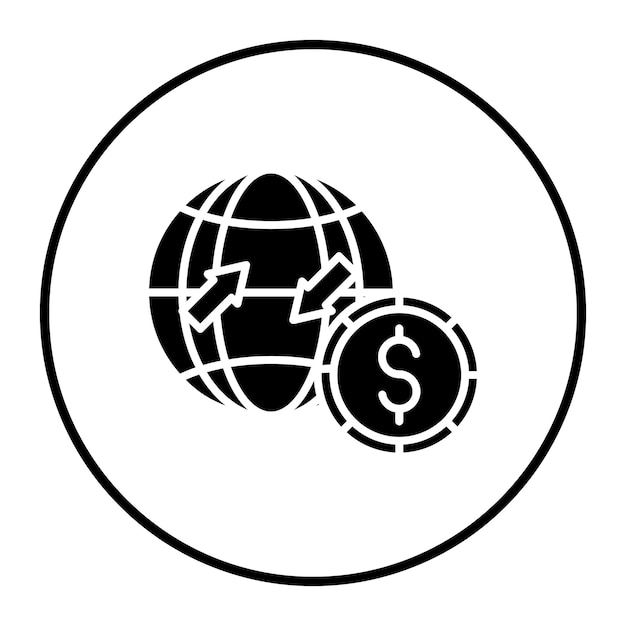 Ilustración del vector de transferencia de efectivo global