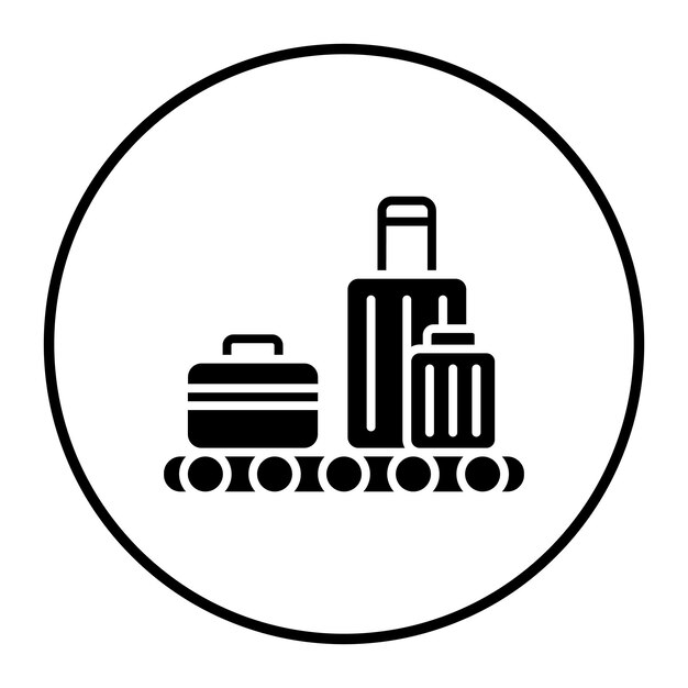 Ilustración del vector del transportador de equipaje