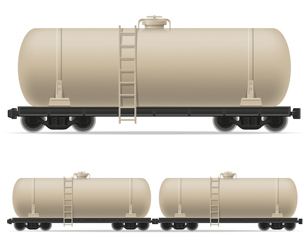 Ilustración de vector de tren de carro de ferrocarril