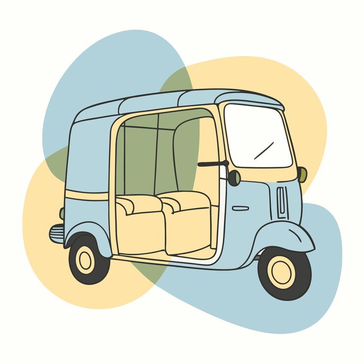 Vector ilustración del vector tuk tuk