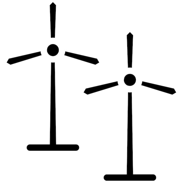Ilustración del vector de la turbina eólica