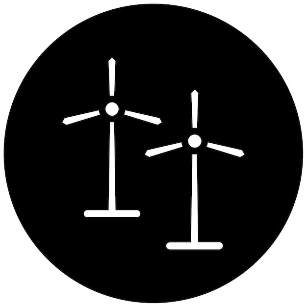 Ilustración del vector de la turbina eólica