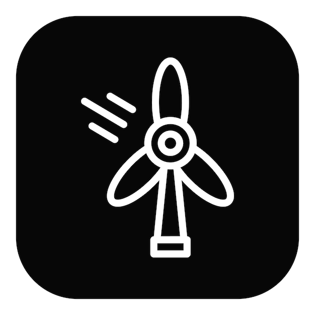 Ilustración del vector de la turbina eólica