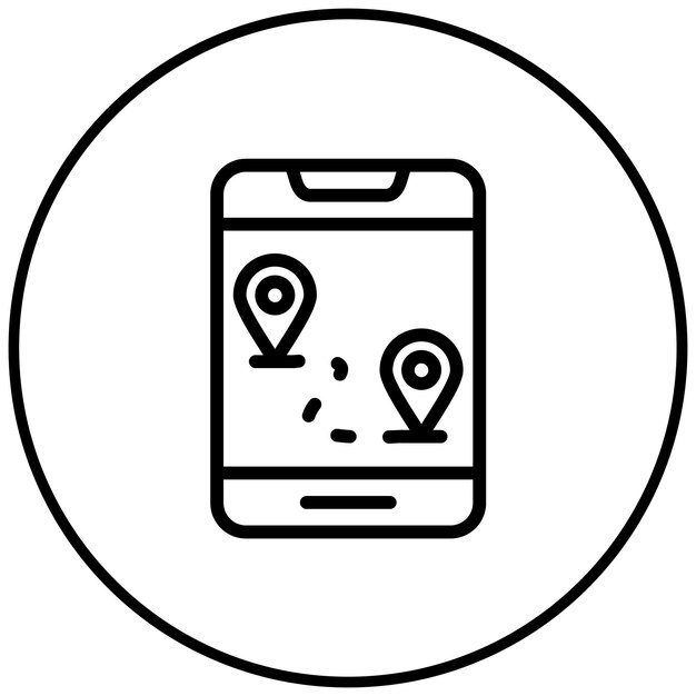 Ilustración del vector de ubicación actual