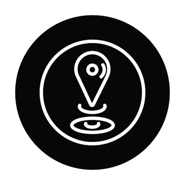 Ilustración del vector de ubicación actual