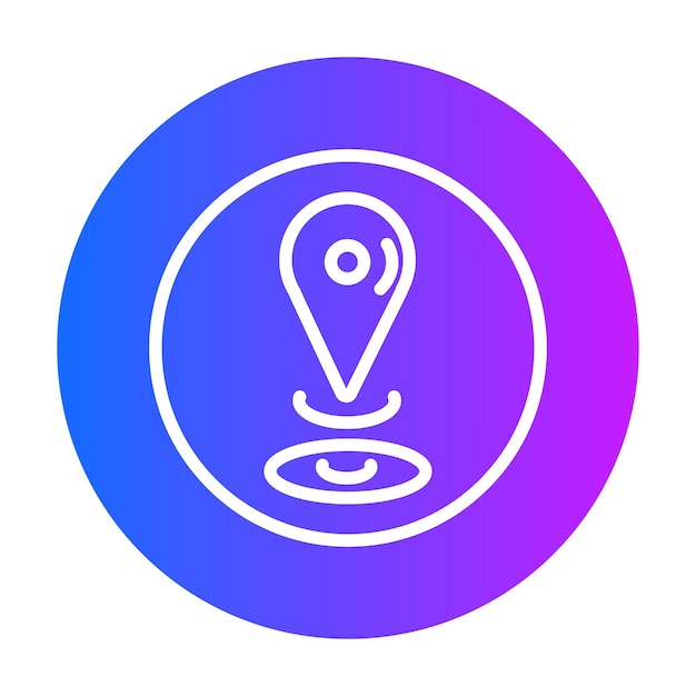 Ilustración del vector de ubicación actual