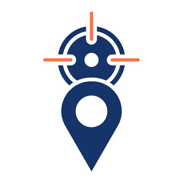 Ilustración del vector de ubicación objetivo