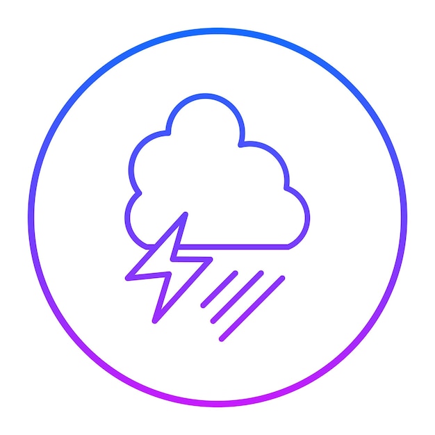 Ilustración del vector de ubicación de la tormenta