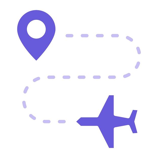 Ilustración del vector de ubicación de vuelo