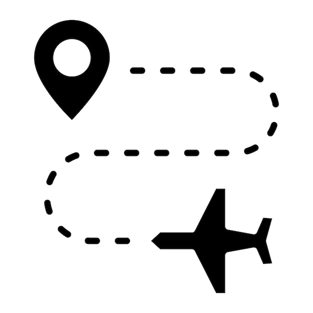 Ilustración del vector de ubicación de vuelo