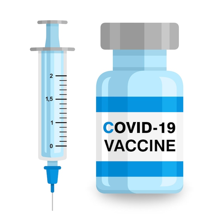 Vector ilustración del vector de la vacuna covid-19