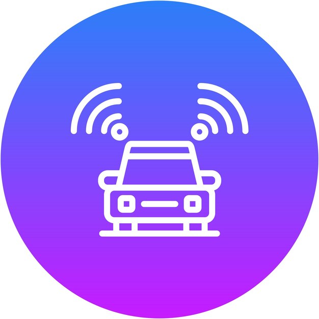 Ilustración del vector del vehículo conectado